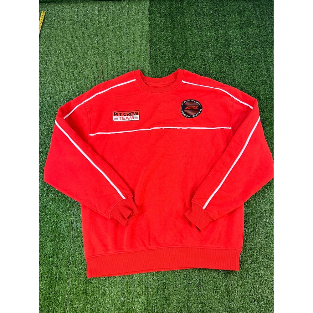 Formula 1 F1 Racing Division Sweatshirt Red Pit Crew Team Crewneck‎ Large LG